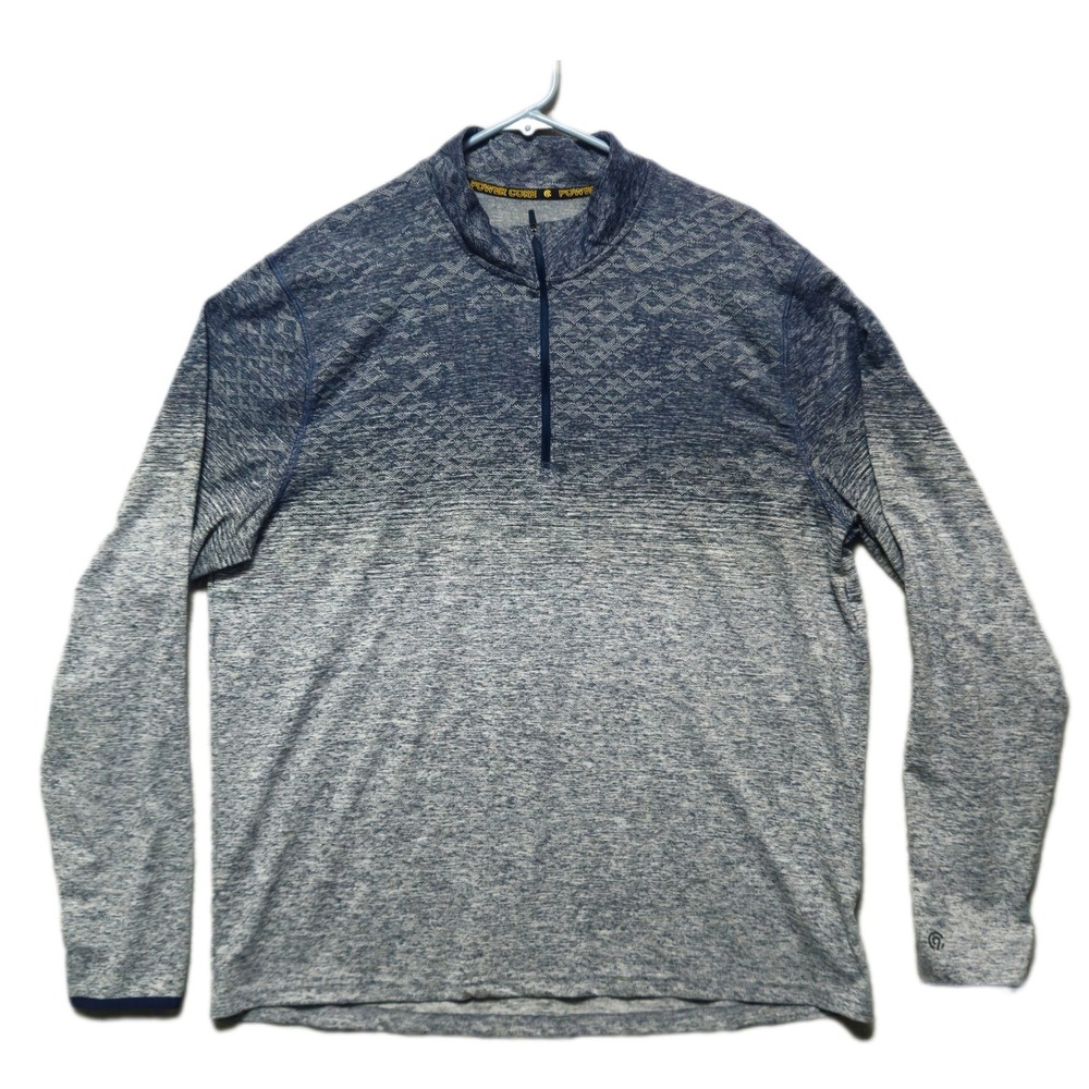 Champion C9 Power Core Mens XL Blue Ombre 1/4 Zip Pullover Thumbholes